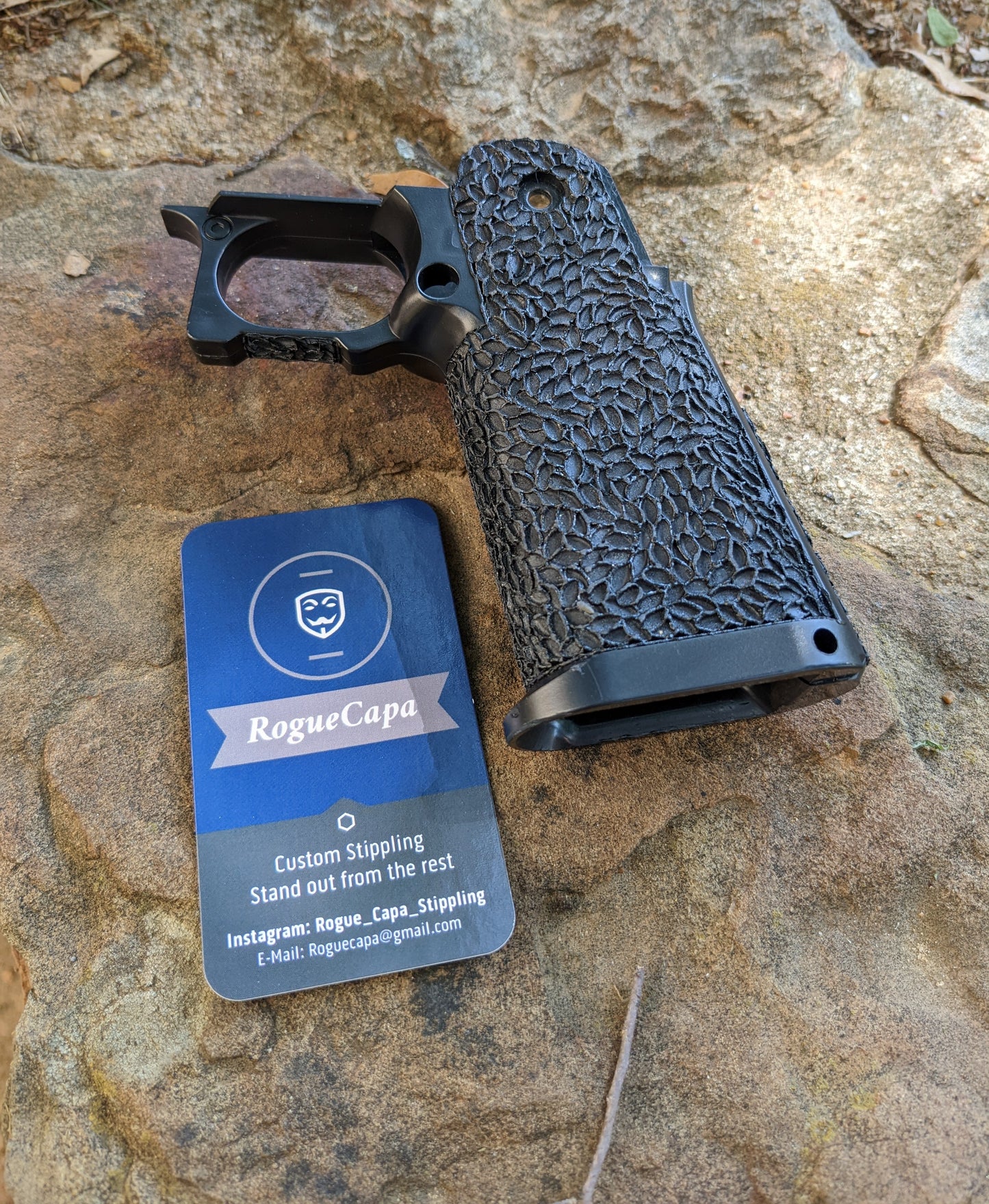 Cow Cow Hi-Capa 4.3/5.1 Stippled Grip - Leaf Hurricane