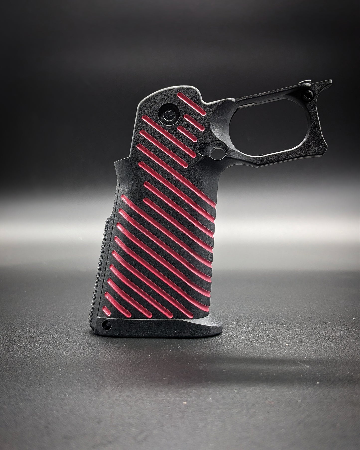 ICS 4.3/5.1 Hi-Capa Airsoft Grip - Stock (Red LInes)