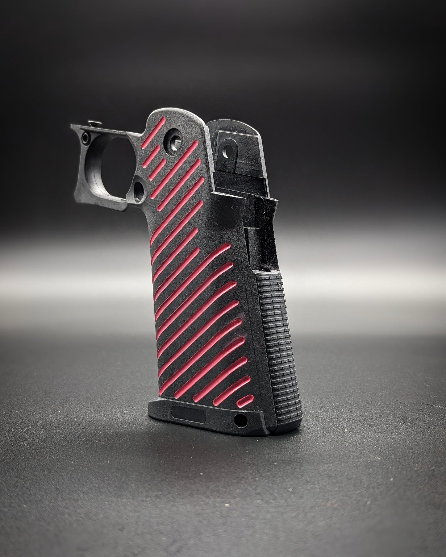 ICS 4.3/5.1 Hi-Capa Airsoft Grip - Stock (Red LInes)