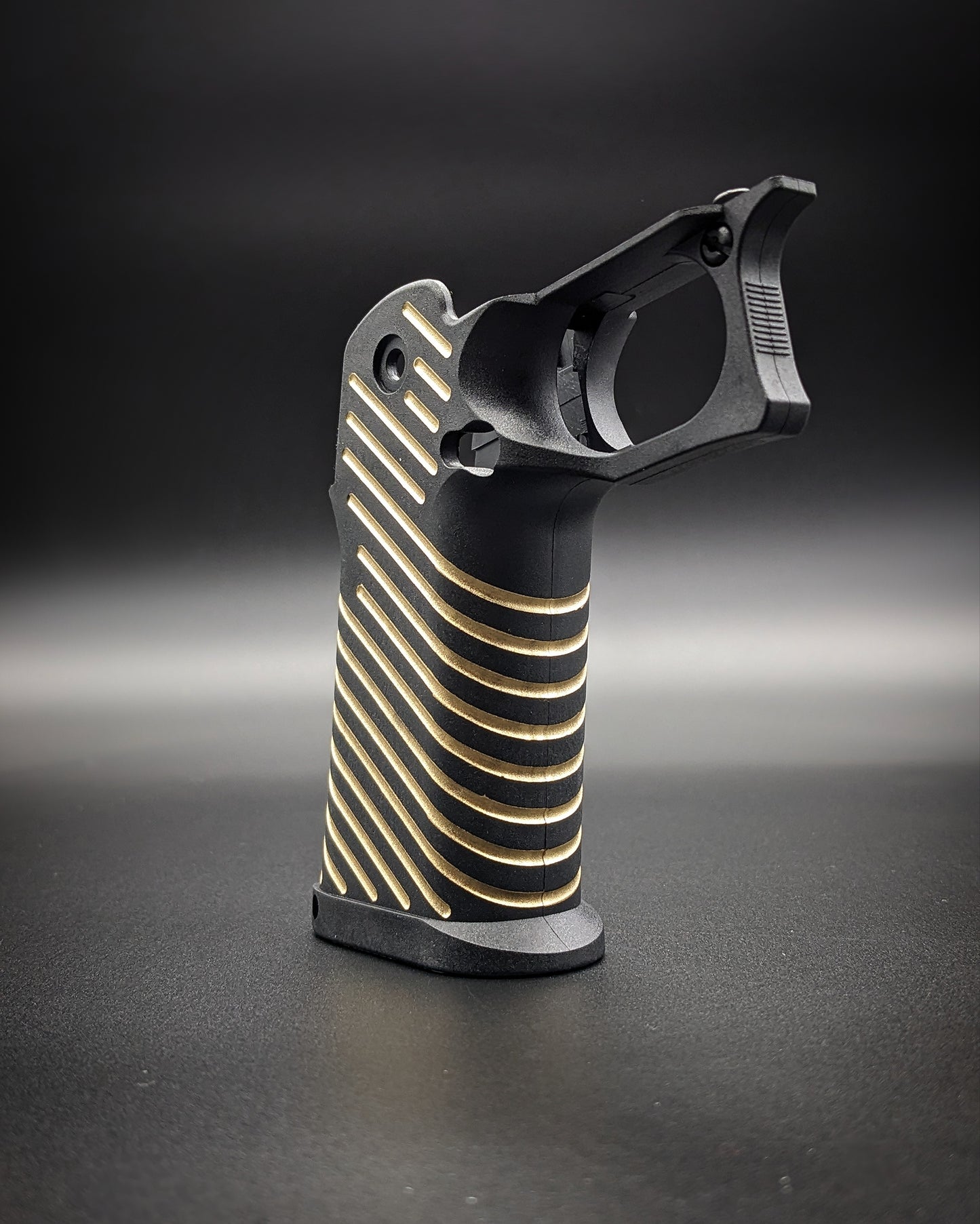 ICS 4.3/5.1 Hi-Capa Airsoft Grip - Stock (Gold Lines)