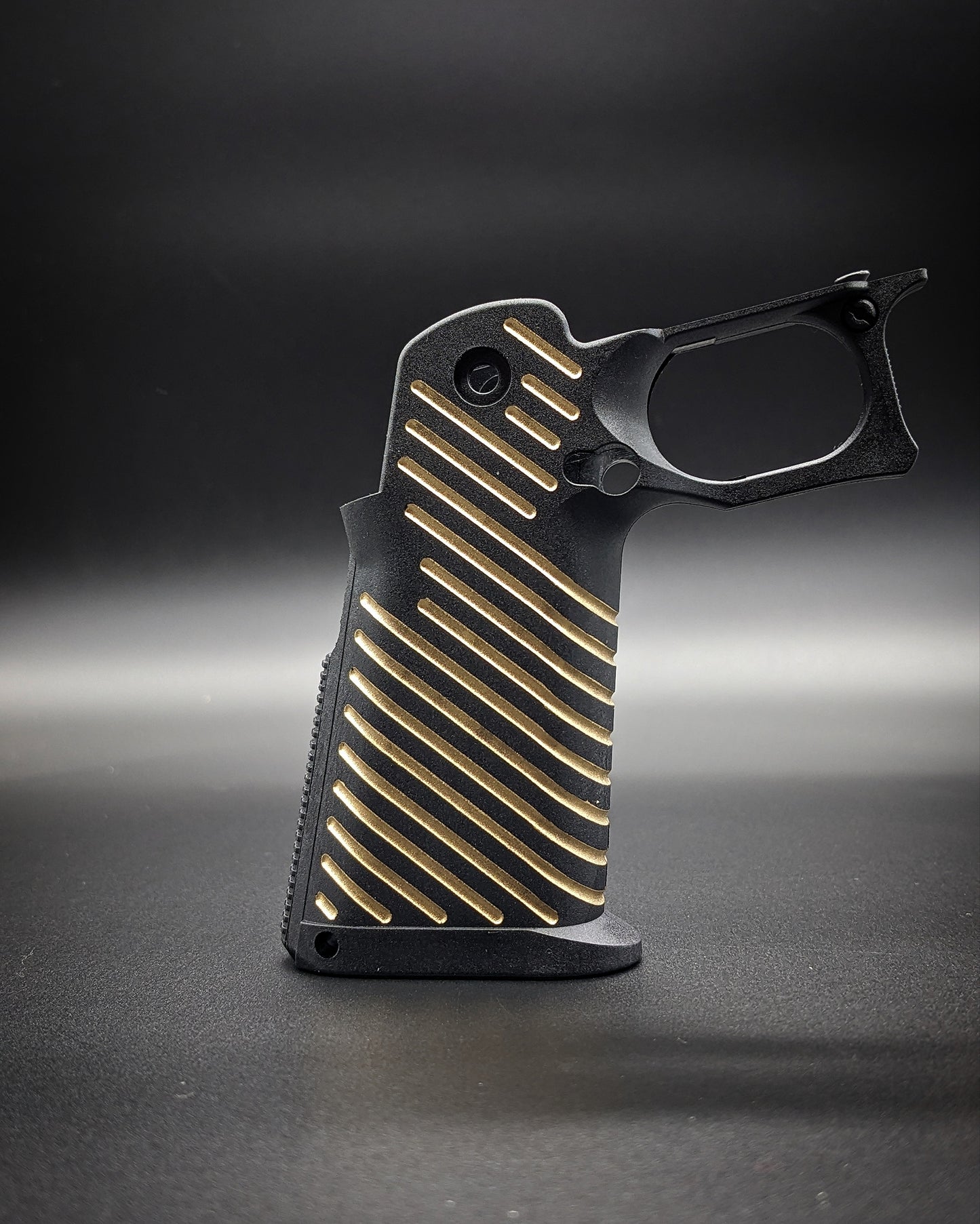 ICS 4.3/5.1 Hi-Capa Airsoft Grip - Stock (Gold Lines)