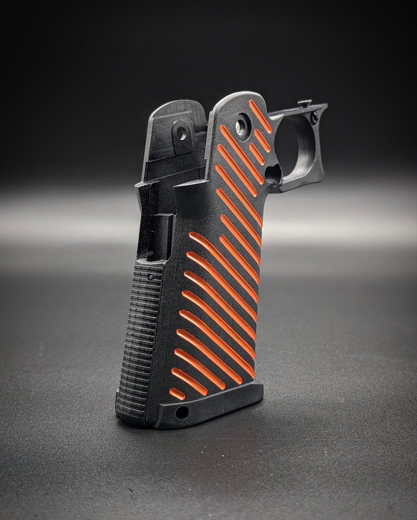 ICS 4.3/5.1 Hi-Capa Airsoft Grip - Stock (Orange Lines)