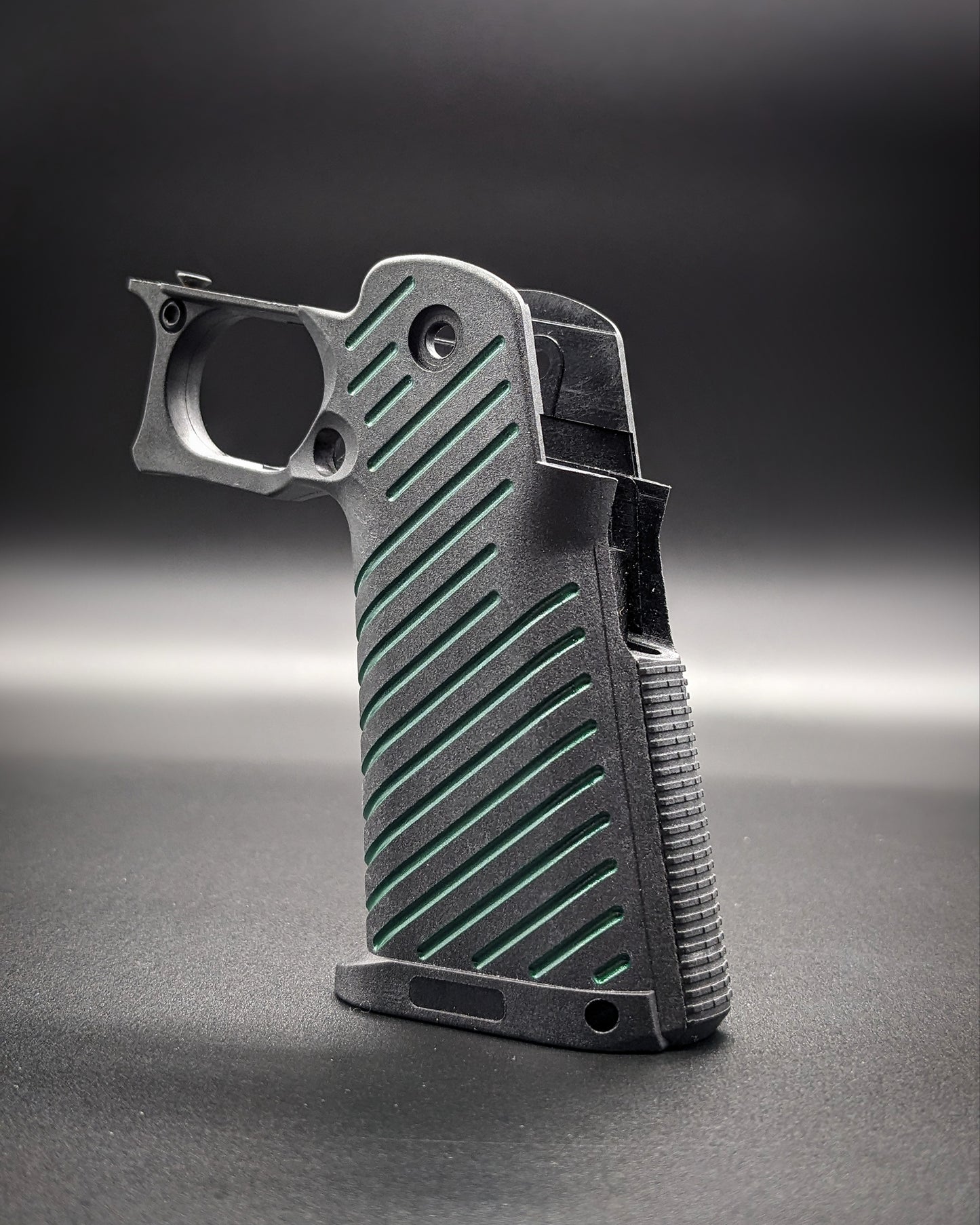 ICS 4.3/5.1 Hi-Capa Airsoft Grip - Stock (Green Lines)