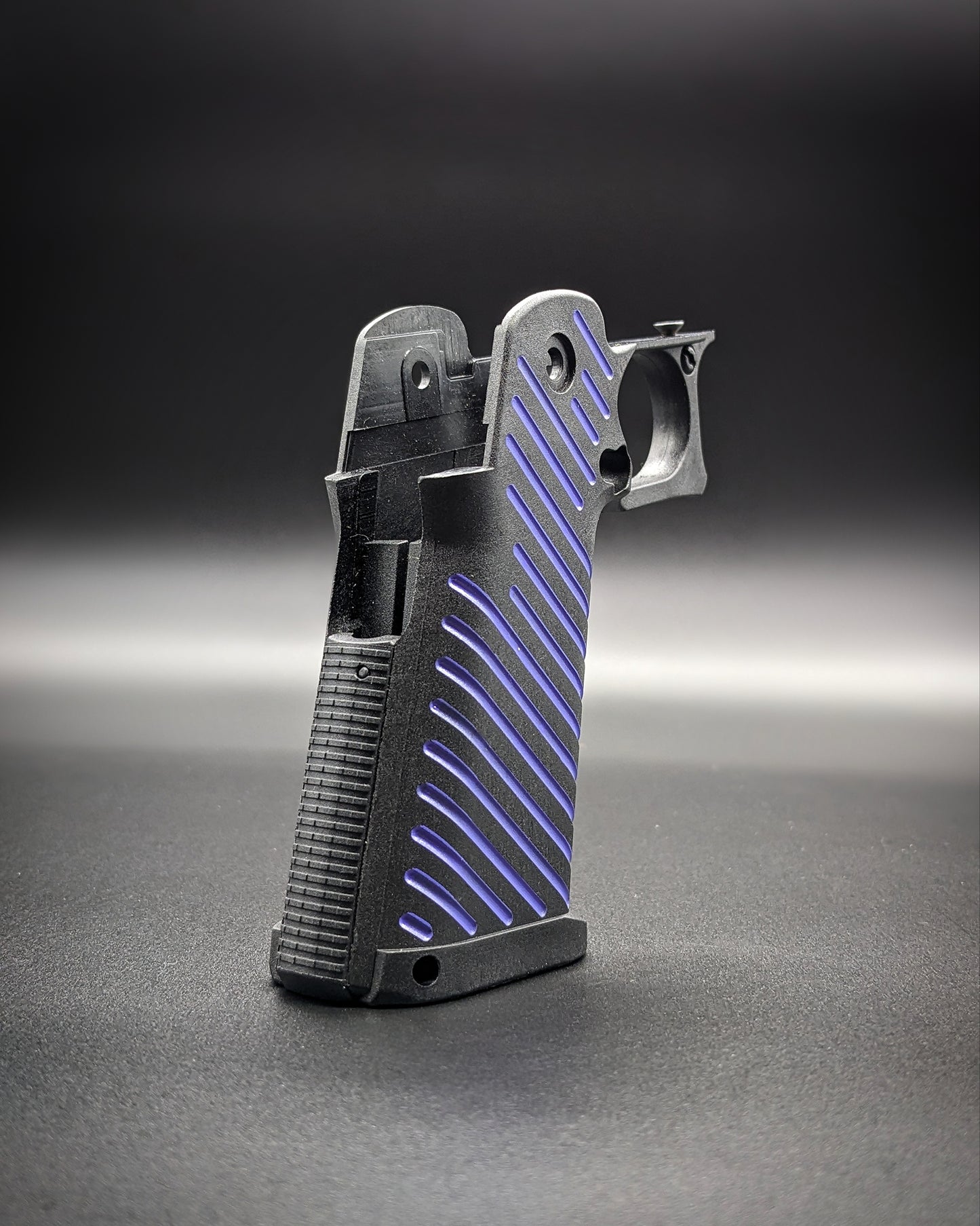 ICS 4.3/5.1 Hi-Capa Airsoft Grip - Stock (Purple Lines)