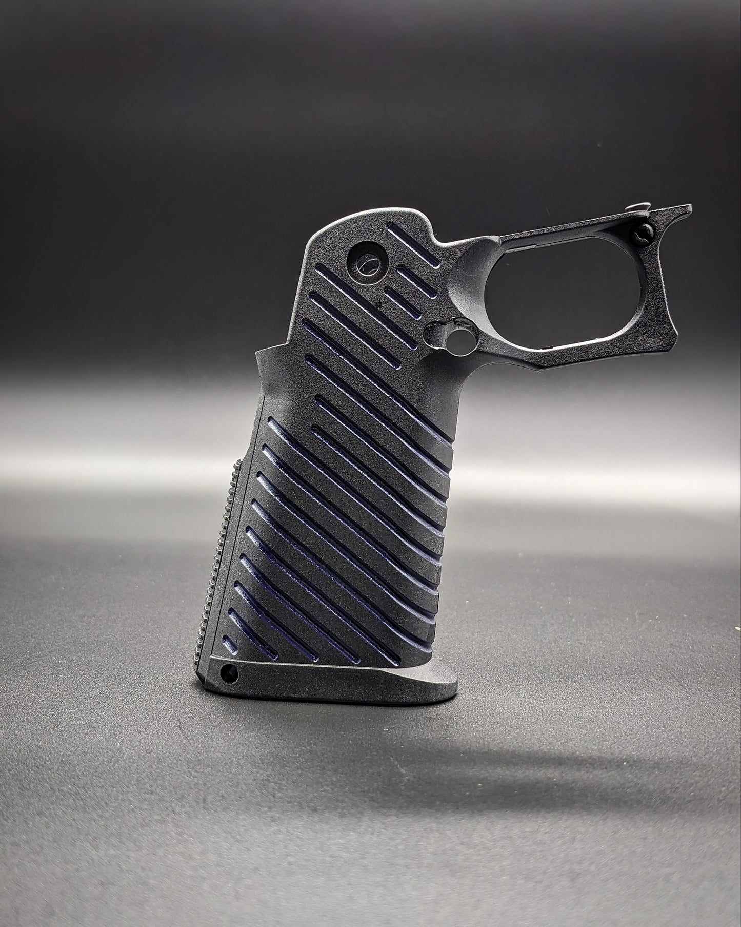 ICS 4.3/5.1 Hi-Capa Airsoft Grip - Stock (Dark Blue Lines)