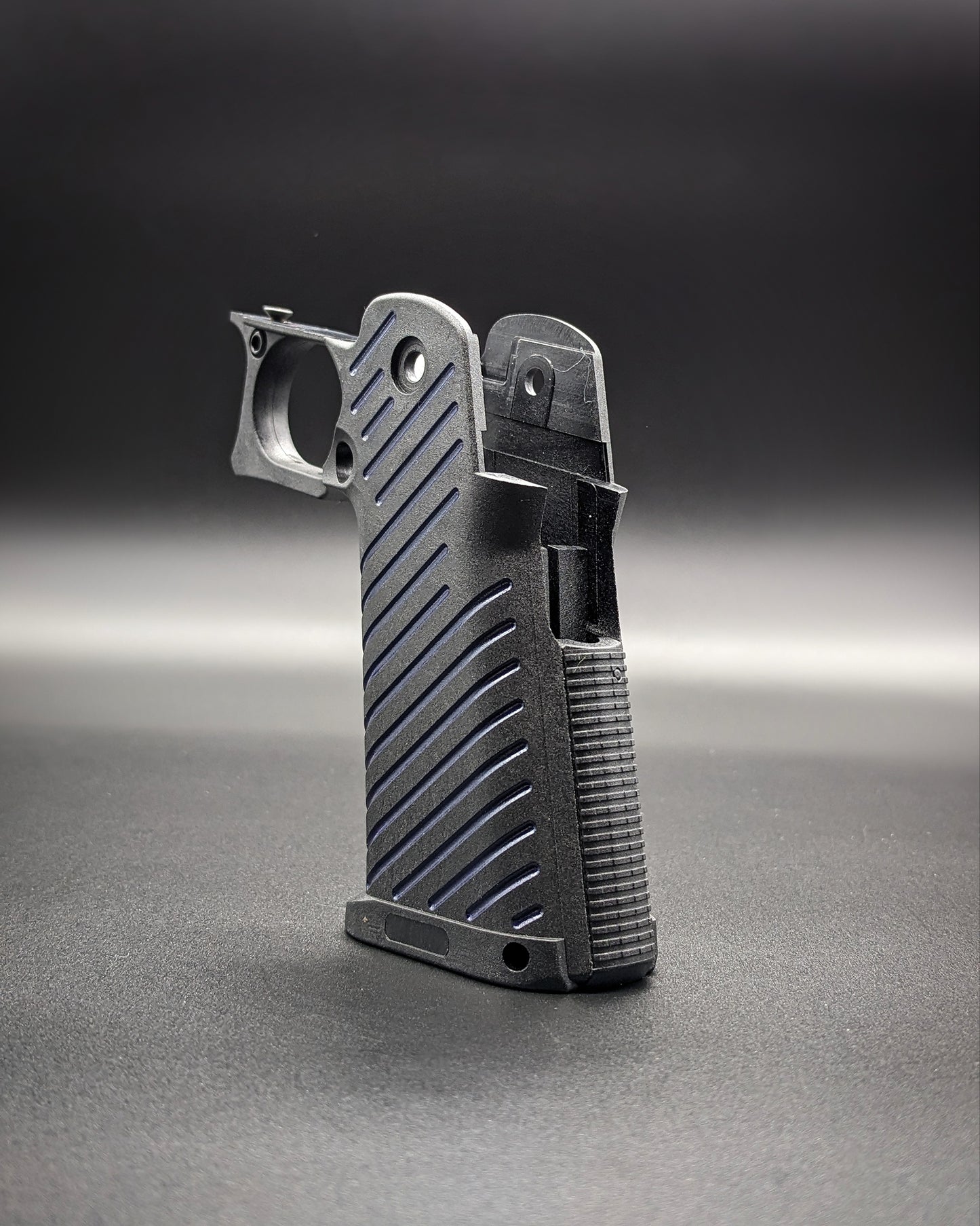 ICS 4.3/5.1 Hi-Capa Airsoft Grip - Stock (Dark Blue Lines)