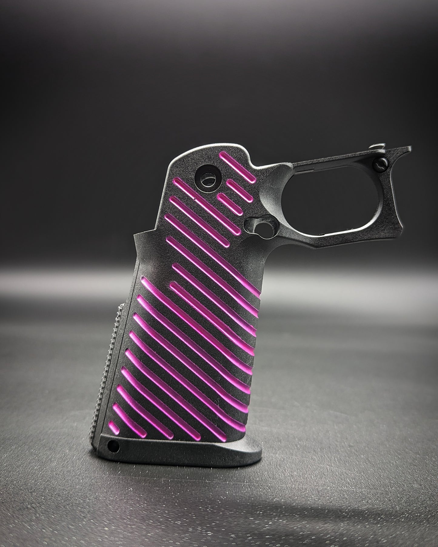 ICS 4.3/5.1 Hi-Capa Airsoft Grip - Stock (Metallic Pink Lines)