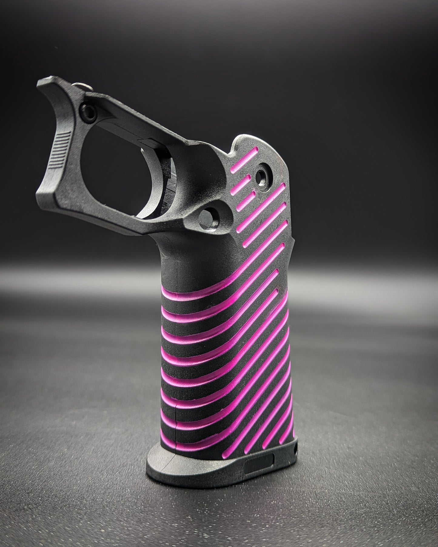 ICS 4.3/5.1 Hi-Capa Airsoft Grip - Stock (Metallic Pink Lines)