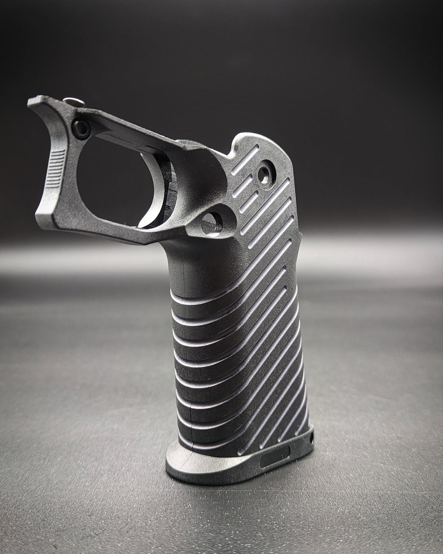 ICS 4.3/5.1 Hi-Capa Airsoft Grip - Stock (Dark Grey Lines)