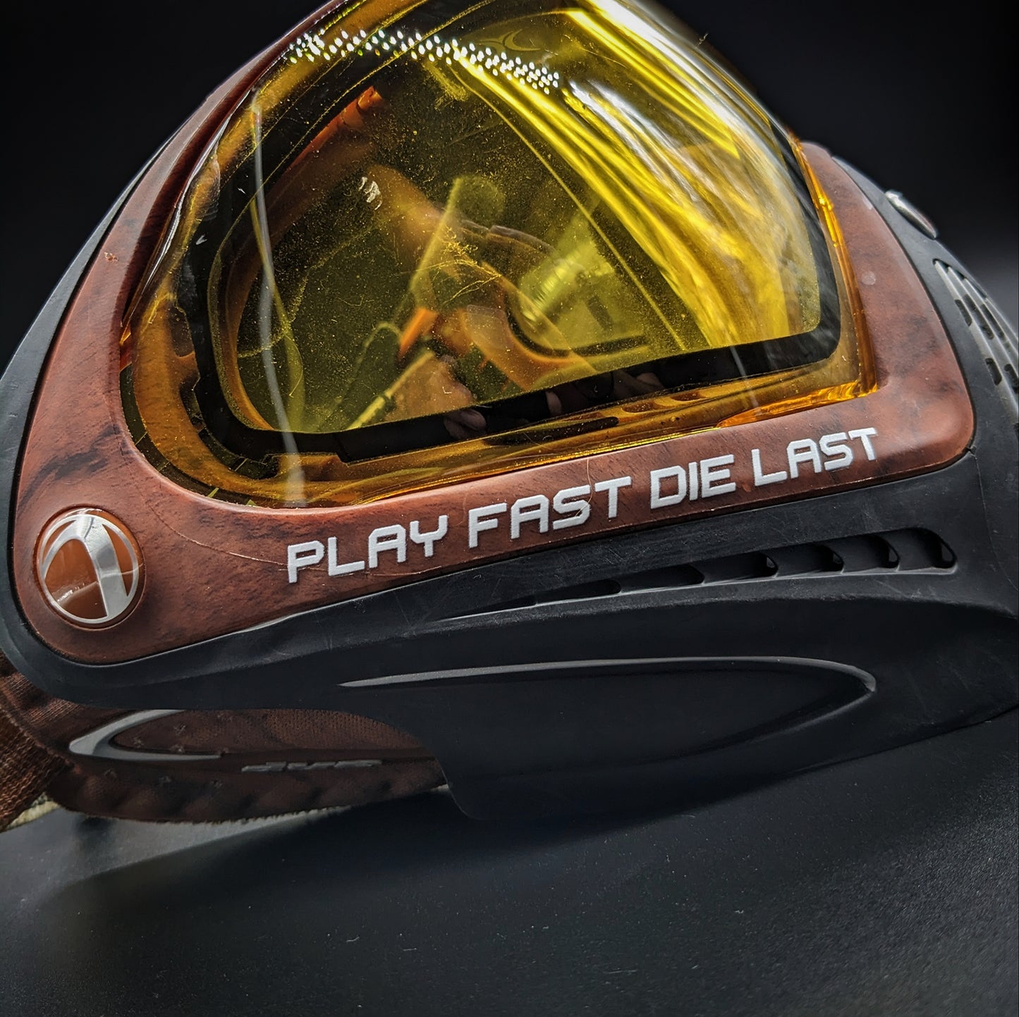 Mask Lens Decal - Play Fast Die Last