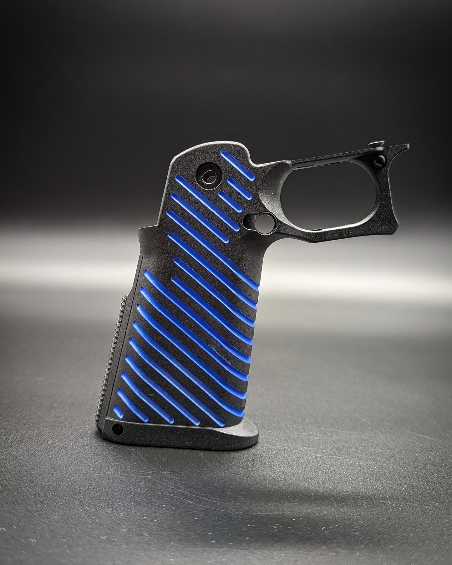 ICS 4.3/5.1 Hi-Capa Airsoft Grip - Stock (Blue Lines)