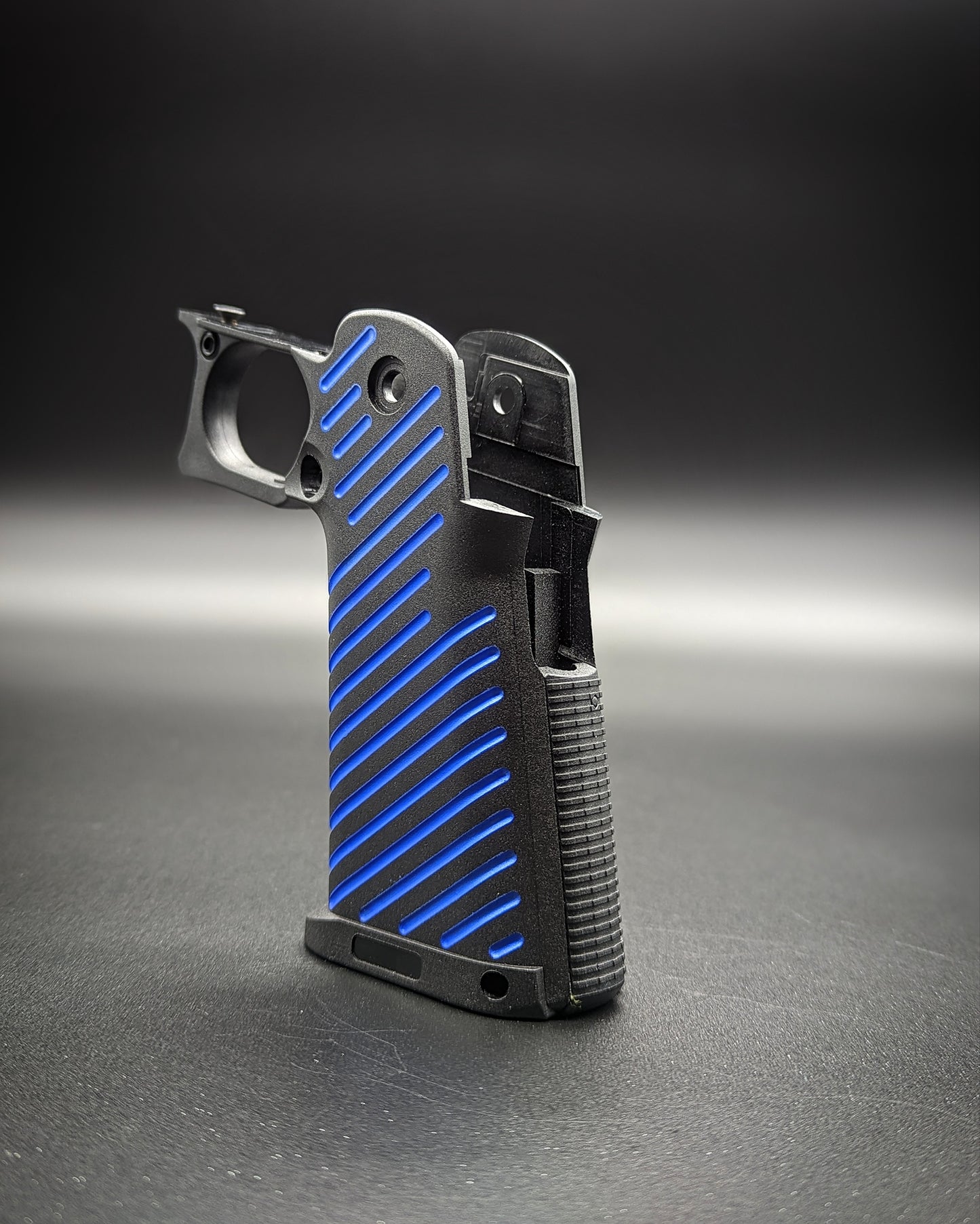 ICS 4.3/5.1 Hi-Capa Airsoft Grip - Stock (Blue Lines)